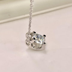 【#19.】(Vien Necklace) 925 Sterling Silver Moissanite necklace