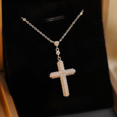 【#09.】（Pray)925 Sterling Silver Moissanite necklace