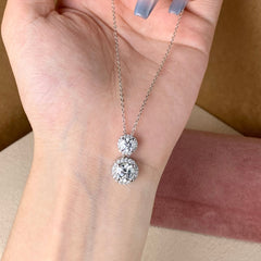【#13.】(Corona Necklace)925 Sterling Silver Moissanite necklace