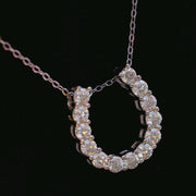 【#50 GZ】(Horseshoe)925 Sterling Silver Moissanite necklace