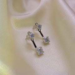 【#10 GZ】（Mossan earrings）925 Sterling Silver Moissanite earrings