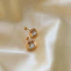【#22 Aug.】(Earth)925 Sterling Silver Moissanite earrings