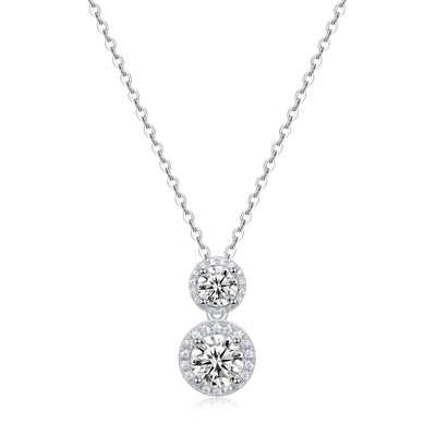 【#17】(Corona Necklace)925 Sterling Silver Moissanite necklace