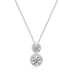 【#17】(Corona Necklace)925 Sterling Silver Moissanite necklace