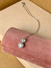 【#13.】(Corona Necklace)925 Sterling Silver Moissanite necklace