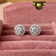 【#14.】(Corona Earring)925 Sterling Silver Moissanite earrings
