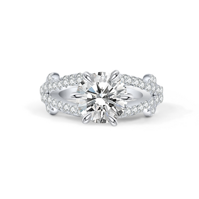 【#01 GZ】（ Jasmine）925 Sterling Silver Moissanite rings(Buy over 89$ get 2v band as freebies)