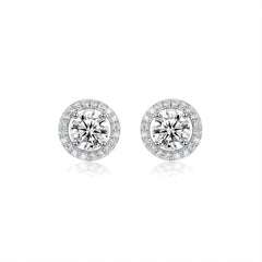 【#14.】(Corona Earring)925 Sterling Silver Moissanite earrings