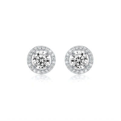 【#14 Aug.】(Corona Earring)925 Sterling Silver Moissanite earrings