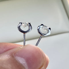 【#20.】(Vien earrings)925 Sterling Silver Moissanite rings