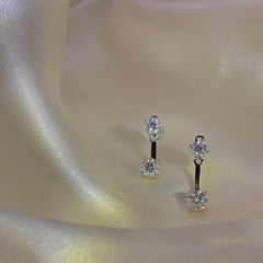 【#11.】（Mossan earrings）925 Sterling Silver Moissanite earrings