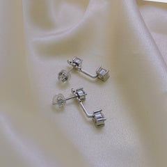 【#10 GZ】（Mossan earrings）925 Sterling Silver Moissanite earrings