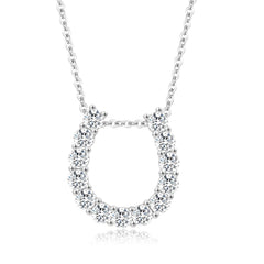 【#07 Aug.】(Horseshoe)925 Sterling Silver Moissanite necklace