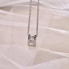 【#38】(Vien Necklace) 925 Sterling Silver Moissanite necklace