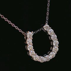 【#50】(Horseshoe)925 Sterling Silver Moissanite necklace