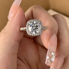 【#02】（Princess）925 Sterling Silver Moissanite rings(Buy over 120$ get 2v band and 1 classic band as freebies )