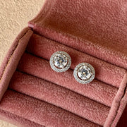 【#18】(Corona Earring)925 Sterling Silver Moissanite earrings