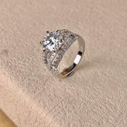 【#01 Aug】（ Jasmine）925 Sterling Silver Moissanite rings(Buy over 89$ get 2v band as freebies)