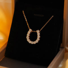 【#50】(Horseshoe)925 Sterling Silver Moissanite necklace